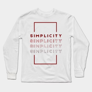 Simplicity Long Sleeve T-Shirt